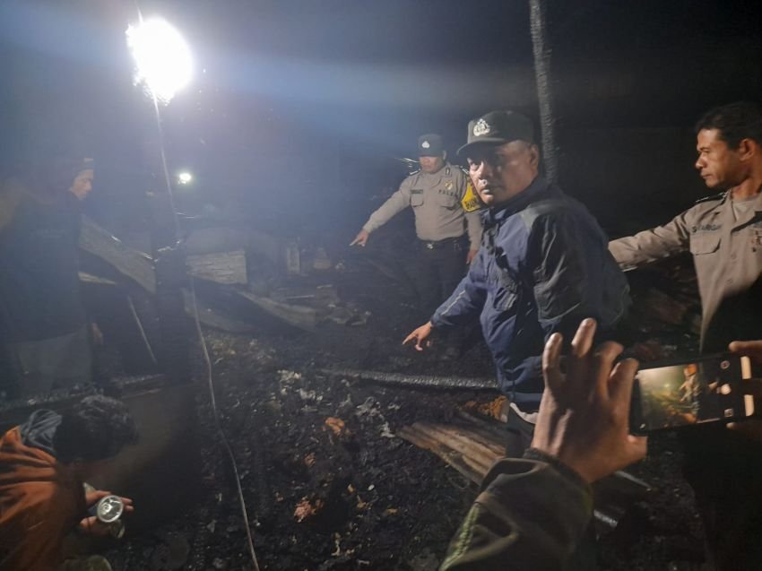 Kebakaran di Desa Buluh Pancur Dua Korban Meninggal Dunia, Polisi Selidiki Sebab Kebakaran