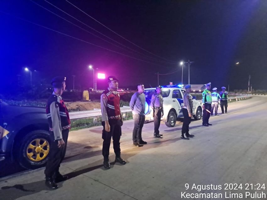 Antisipasi Balap Liar dan Tawuran, Polsek Jajaran Polres Batu Bara Giat Patroli KRYD dan Blue Light