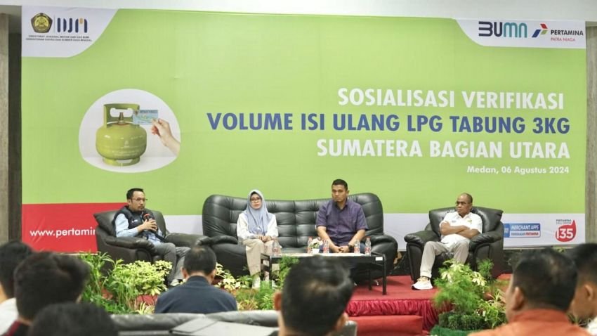 Pertamina Patra Niaga Regional Sumbagut Bersama Dirjen Migas ESDM Gelar Sosialisasi Verifikasi Volume Isi Ulang LPG 3 KG