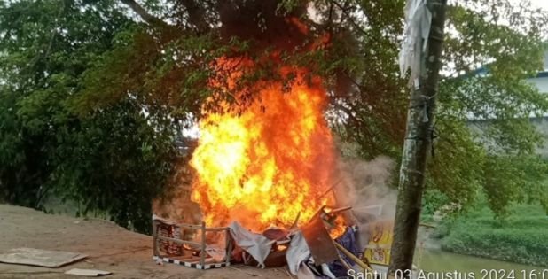 Tim Gabungan Polrestabes Medan Musnahkan Barak Judi dan Narkoba Wilayah Sunggal