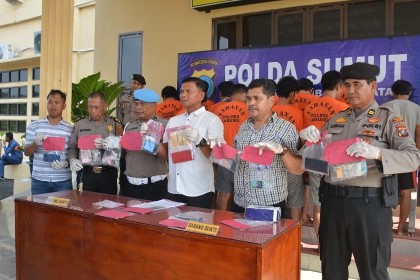 Polres Labusel Ringkus 18 Terduga Pelaku Narkoba LABUSEL