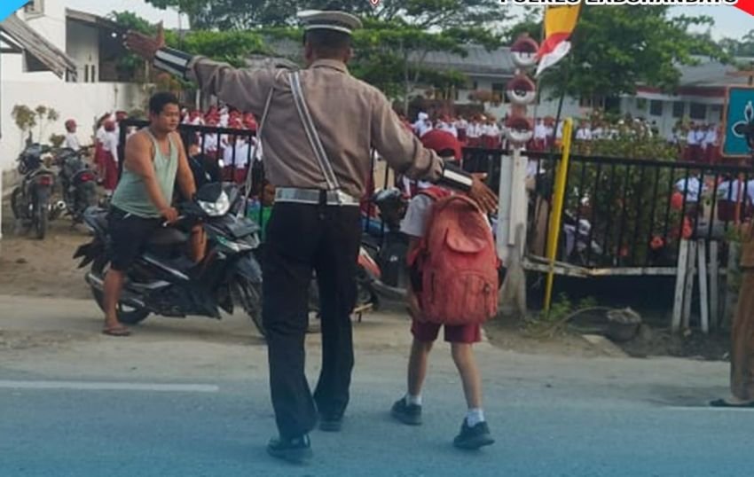 Pastikan Kamseltibcar Lantas di Labuhanbatu, Kapolres Siagakan 40 Personil