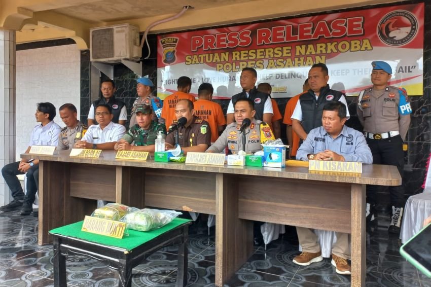Sat Narkoba Polres Asahan Gulung 4 Orang Pelaku Narkoba, Barang Bukti Seberat 2 Kg