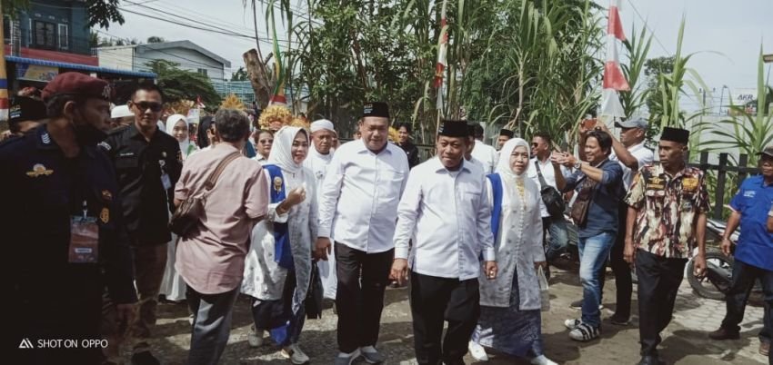 Ribuan Masa dan Sipatisan Antarkan Paslon Wali Kota dan Wakil Wali Kota Tanjungbalai ke KPU
