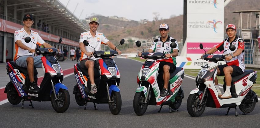 Honda EM1 e: dan PCX160 Berduet Dukung Repsol Honda Team di MotoGP Mandalika