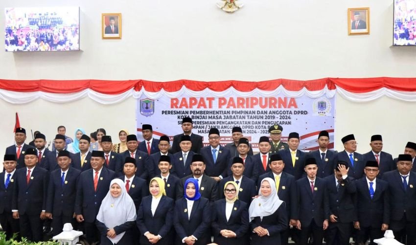 35 Anggota DPRD Binjai Periode 2024-2029 Dilantik, Mahyadi Jadi Ketua Sementara