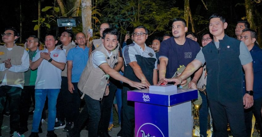 Magical Forest Dhuna Glow, Bobby Nasution Soft Launching Hutan Bercahaya di Medan Zoo