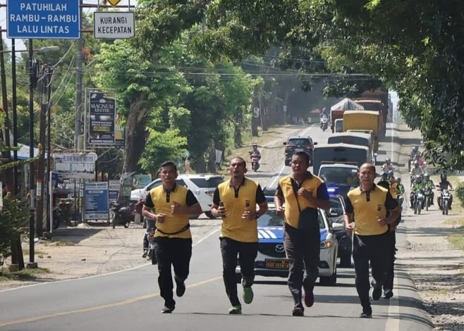 Kapolres Sergai Pimpin Langsung Gladi Kirab Api Obor PON XXI, Pastikan Kesiapan Jalur Lintasan dan Personel