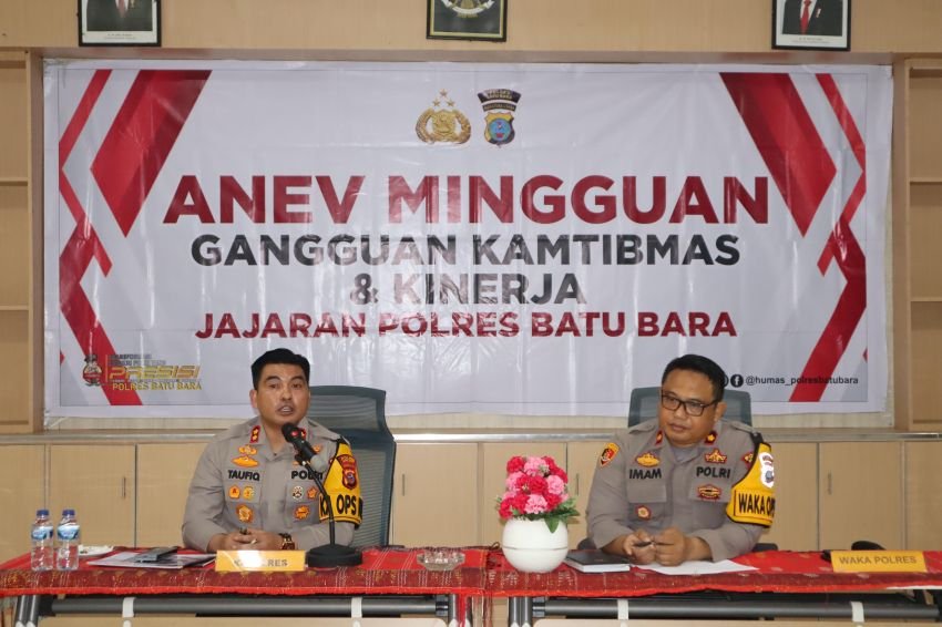 Kapolres Batu Bara Pimpin Anev MingguanTerkait Pilkada 2024
