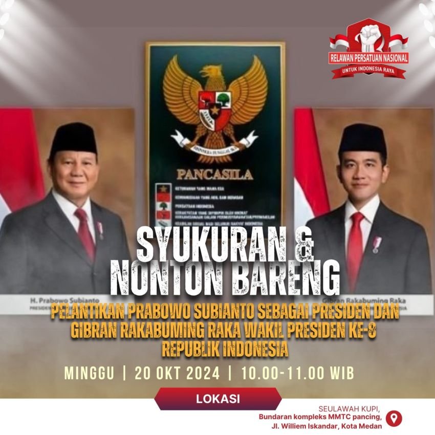 RPN Undang Tokoh dan Masyarakat Syukuran&nbsp; Nobar Pelantikan Presiden Prabowo Subianto