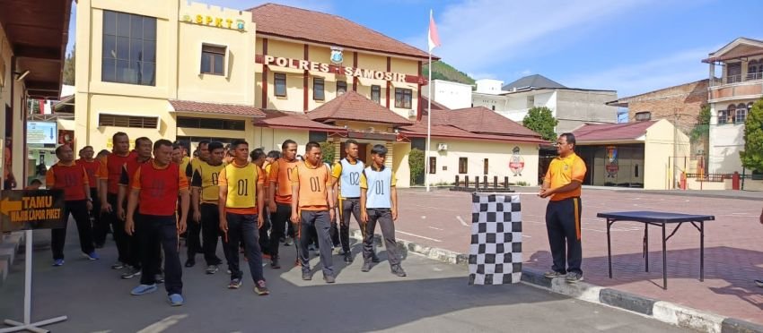 Kabag SDM Kompol MS Ritonga Pimpin Tes Kesamaptaan Personil Polres Samosir