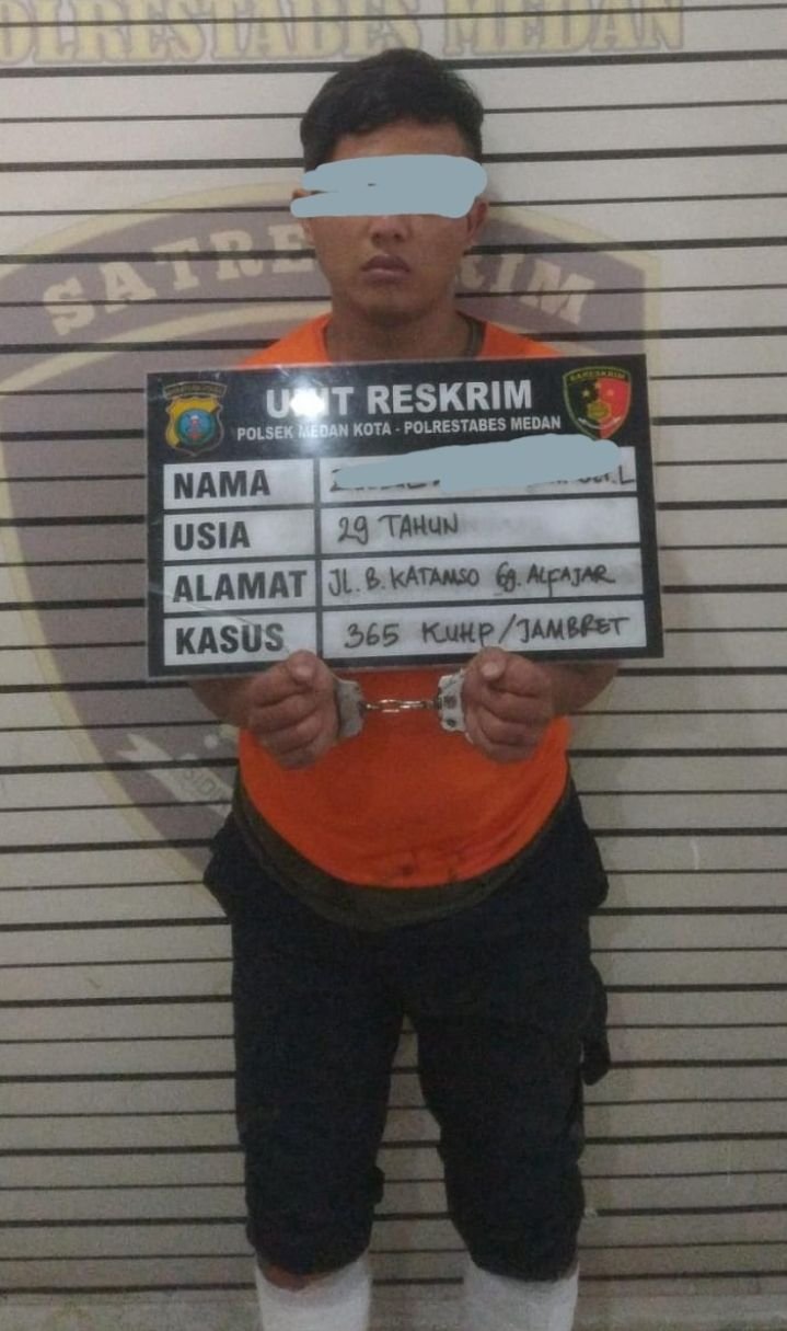 -6 Kali Menjambret, Pria Ini Dipelor Polsek Medan Kota