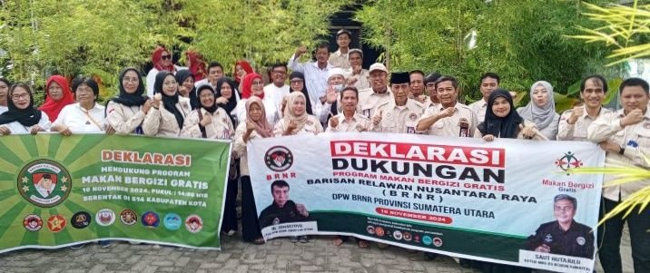 DPW BRNR Sumut Deklarasikan Program Makanan Bergizi Gratis