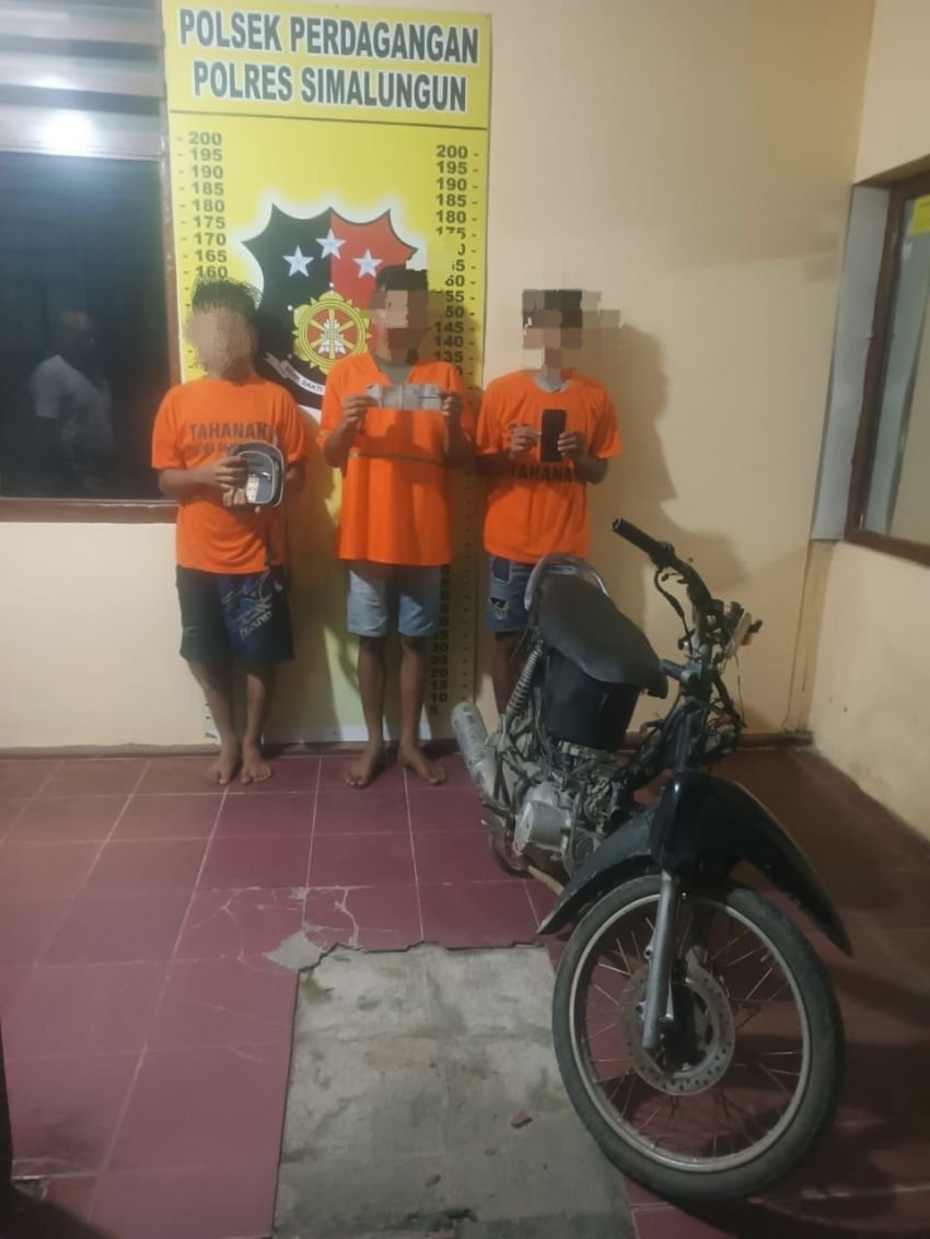 Polsek Perdagangan Ringkus Tiga Pelaku Pencurian Dalam Rumah