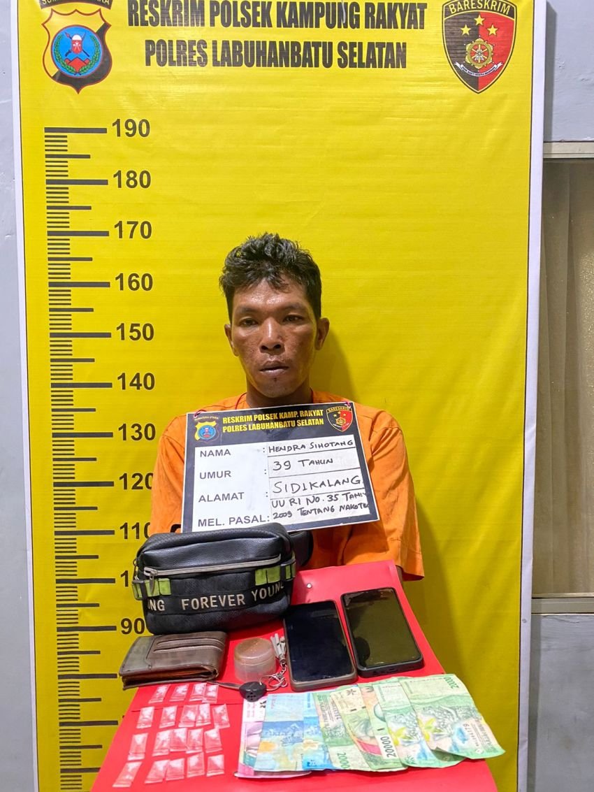 Warga Dairi Edarkan Sabu di Kampung Rakyat Ditangkap Polres Labusel
