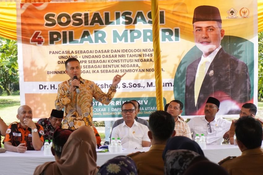 Musa Rajeckshah Sosialisasikan Empat Pilar Kebangsaan Kepada Masyarakat di Desa Telun Kenas