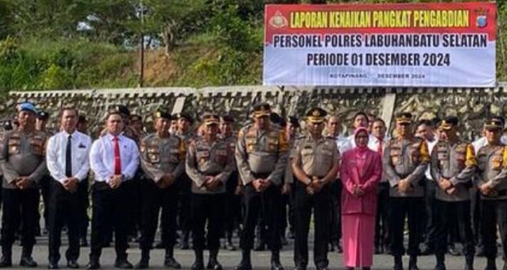Kenaikan Pangkat Pengabdian Kompol Ahyat, Begini Pesan Kapolres Labusel