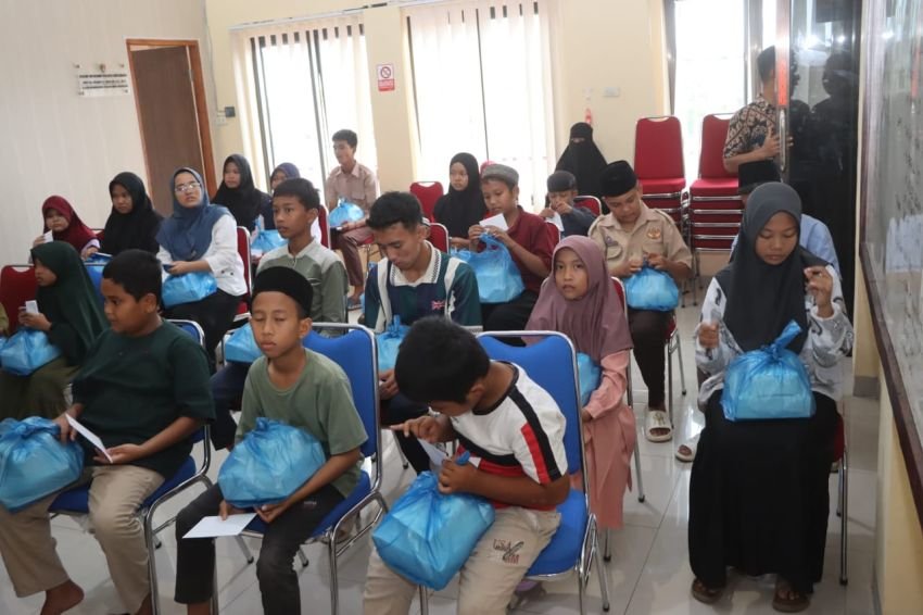 Rayakan Hari Jadi ke 77, Satreskrim Polres Batu Bara Gelar Doa Bersama Anak Yatim