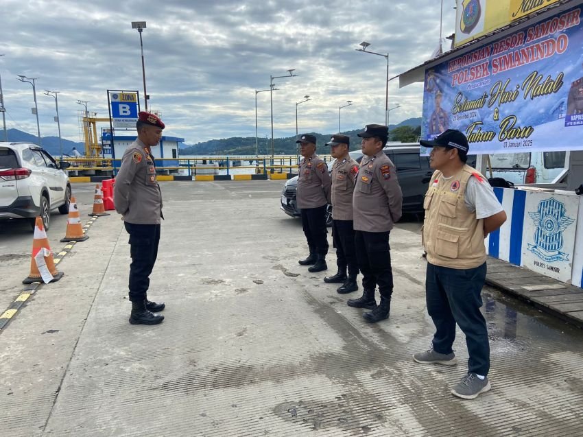 Hari Pertama Ops Lilin Toba 2024, Polres Samosir Maksimalkan Pelayanan Jalur Darat dan Danau Menuju Pulau Samosir