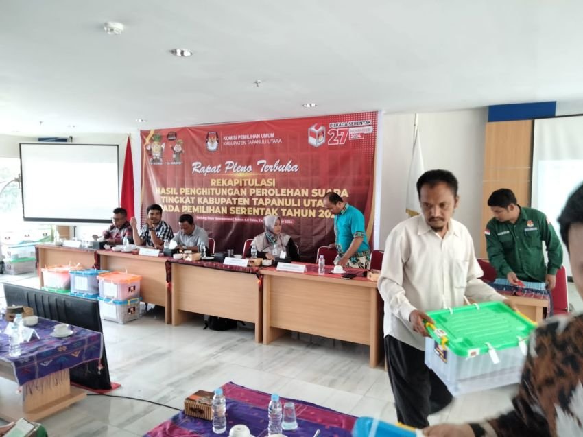 KPU Taput Mulai Perhitungan Suara Pilkada Serentak Untuk 8 Kecamatan