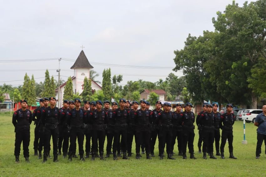 Polres Batubara Gelar Apel Kesiapan Pengamanan Rapat Pleno Pilkada 2024