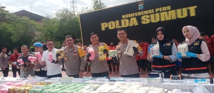 Diakhir Tahun 2024, Polda Sumut Musnahkan 145 Kg Sabu Dari 42 Tersangka