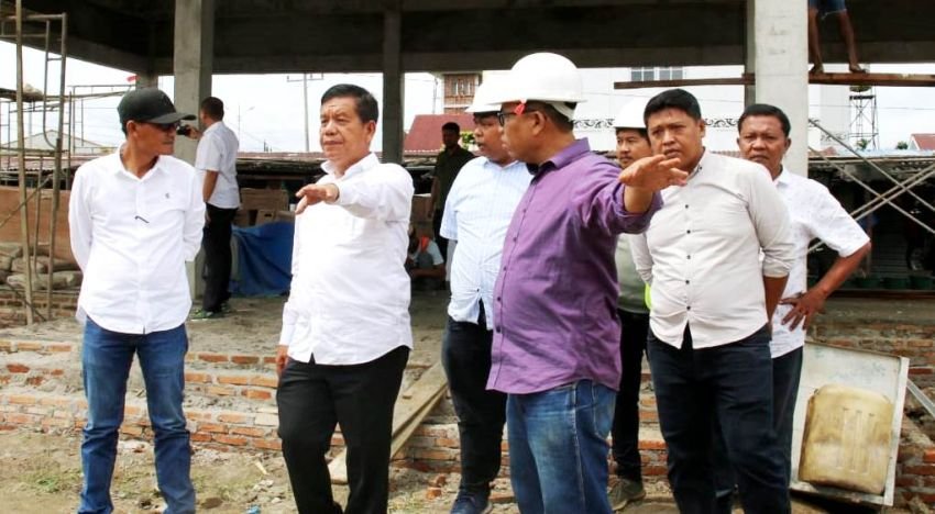 Bupati Tinjau Pembangunan Gedung Seni Budaya di Pamatang Raya