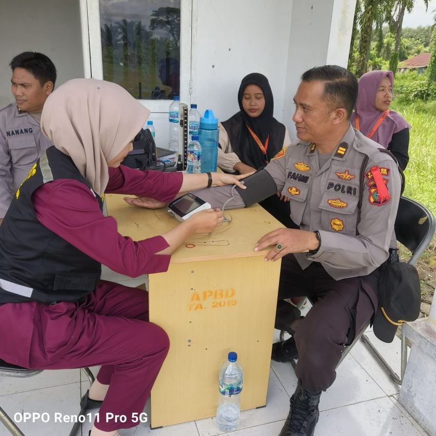 Sie Dokkes Polres Batubara Cek Kesehatan Personel Pengamanan PPK