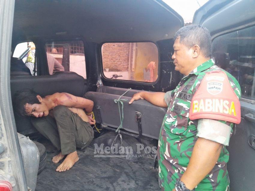 Perkosa Wanita Bersuami, Pria di Deli Serdang Bonyok Dimassa-Diarak ke Kantor Polisi