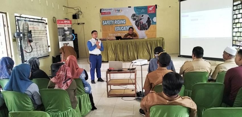 Utamakan Keselamatan di Jalan, Aparatur Desa di Langkat Semangat Jadikan Hidup Penuh Arti