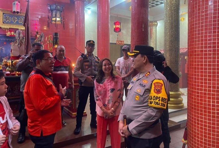 Kapolres Pelabuhan Belawan Tinjau Pengamanan Perayaan Imlek 2025