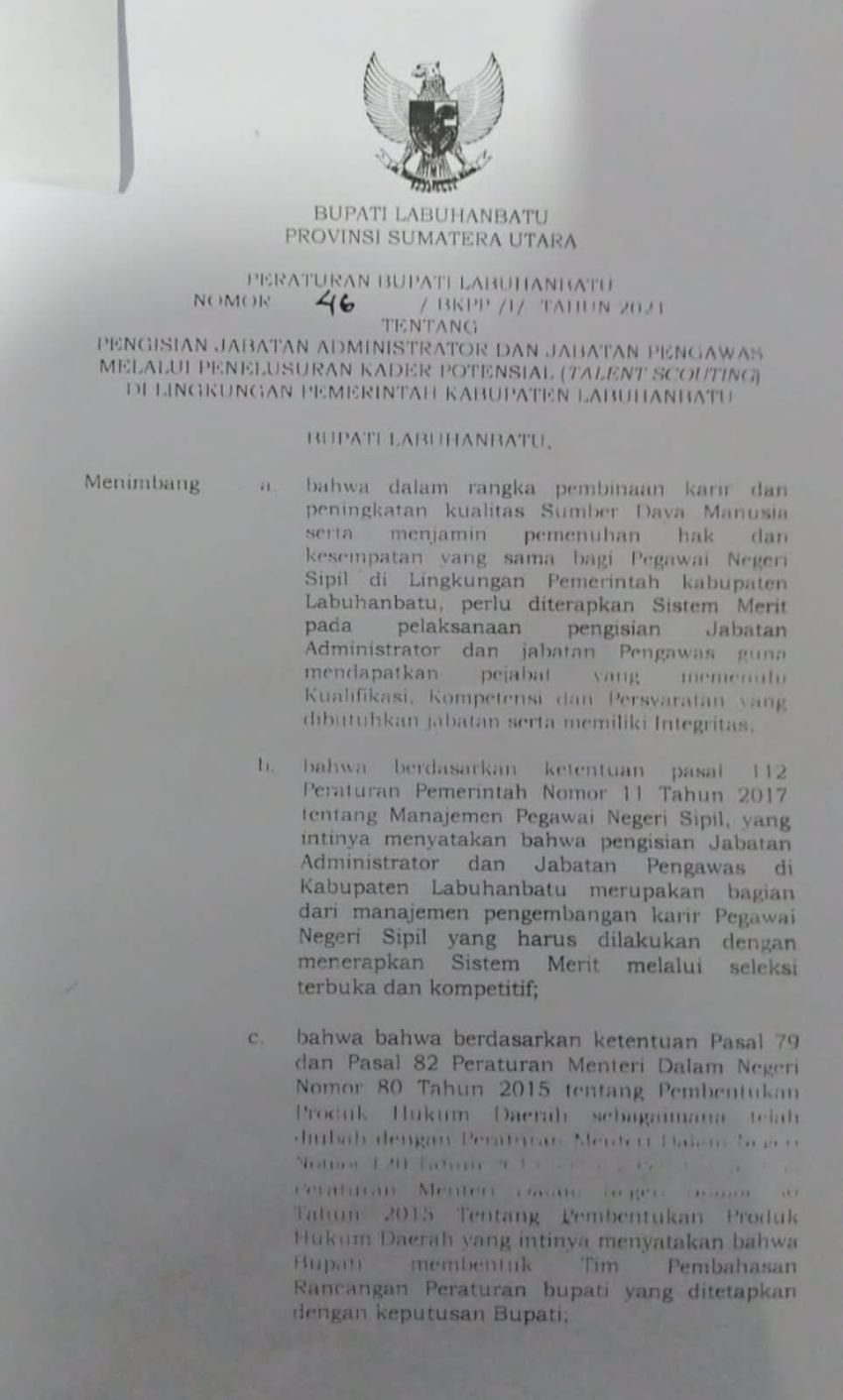 Status Kelayakan M Noor Putra Jabat Camat Bilah Barat Dipertanyakan