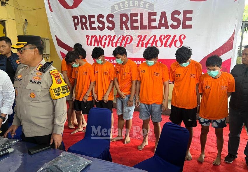 9 Pelaku Penyerangan Toko Sembako Ditangkap-7 di Antaranya Mahasiswa UHN, Motifnya Terkuak
