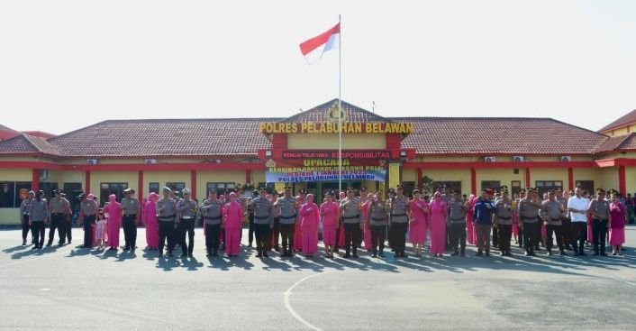 Polres Pelabuhan Belawan Gelar Korps Raport Kenaikan Pangkat 39 Personil