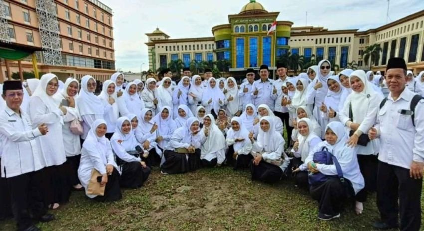 MAN 1 Medan Ikuti Upacara Hari Amal Bakti Kemenag RI ke-79 di Asrama Haji Medan