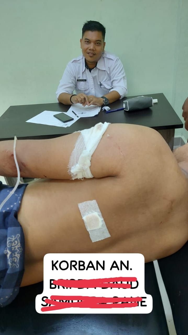 Personel Polres Labusel Ditikam Pengedar Narkoba, 7,83 Gram Sabu dan 2 Pisau Disita