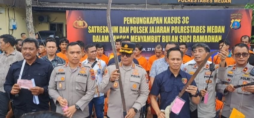 Polrestabes Medan Tembak 10 Residivis Pelaku 3C : 4 Motor Diserahkan ke Korban Pencurian