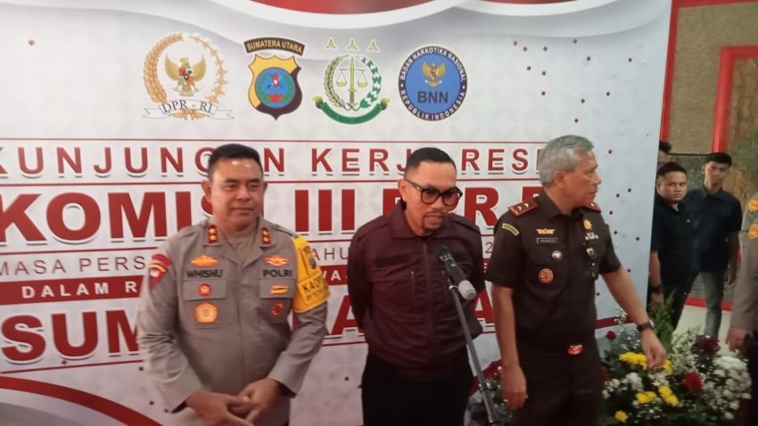 Komisi III DPR RI Kunker ke Polda Sumut, Ahmad Sahroni: Kriminalitas di Sumut Menurun