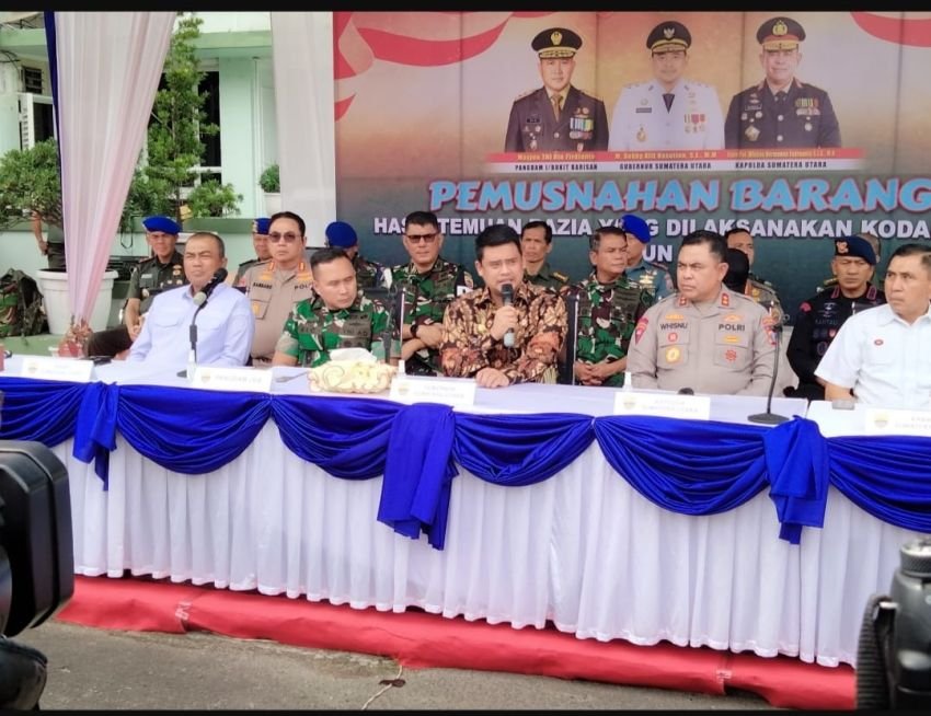 Kodam I/BB Musnahkan Mesin Judi di Markas Pomdam I/BB
