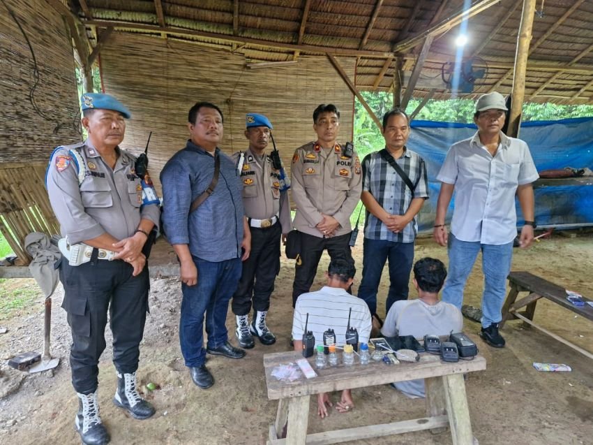 Polsek Pancurbatu Ratakan Barak Narkoba di Desa Hulu, Dua Pelaku Diciduk