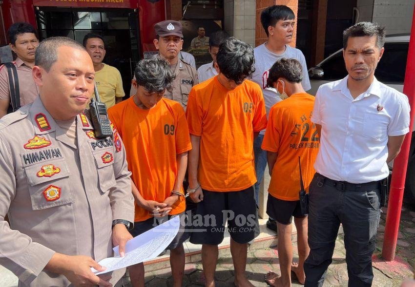 Tampang 3 Pelaku Tawuran Sadis di Jalan Halat Ditangkap-Satu di Antaranya Otak Pelaku Masih di Bawah Umur