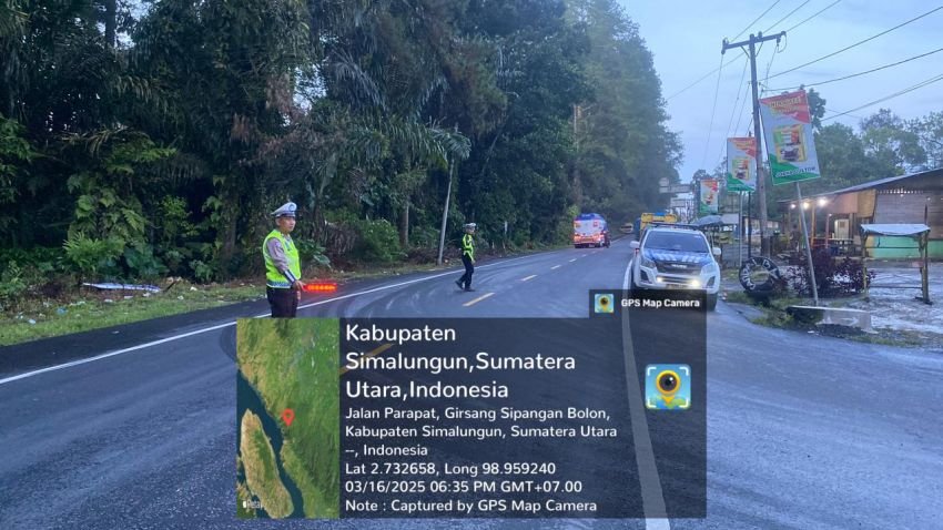Banjir Bandang Di Parapat, Polres Simalungun Alihkan Arus Lalulintas