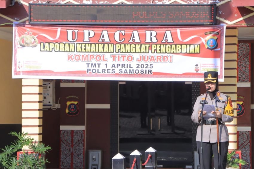 Kabag Ops Polres Samosir AKP Tito Juardi Naik Pangkat Menjadi Kompol