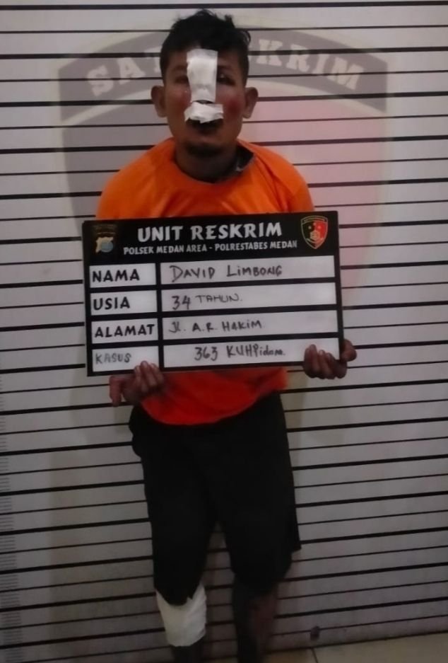 Residivis Curi Motor di Jalan Asia, Limbong Tersungkur Ditembak Polisi