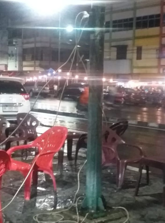 Angkringan Gatsu Medan Ditengarai Curi Listrik