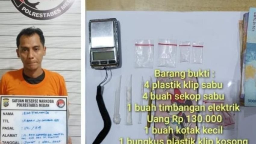 Nyaru Pembeli, Sat Narkoba Polrestabes Medan Tangkap Pengedar Sabu-sabu