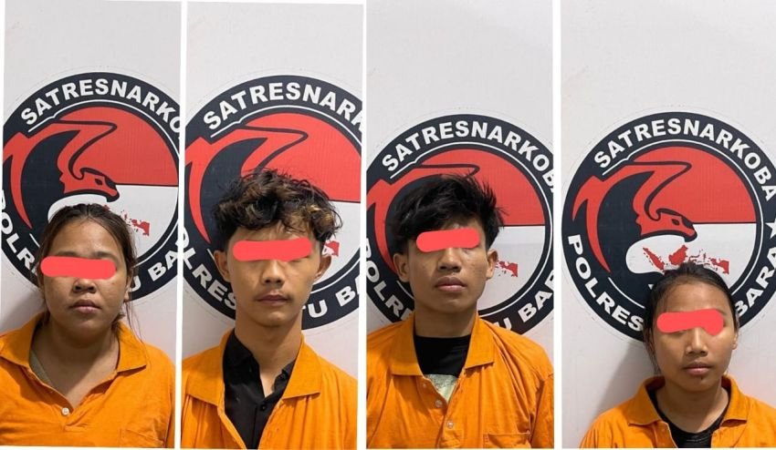 Kost Merah Putih Punya Cerita , Polres Batu Bara Tangkap Dua Pasang Kekasih Terduga Pengedar Ekstasi