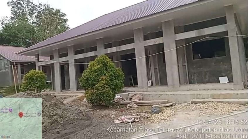 Proyek Optimalisasi Pembangunan Sekolah Nias Sumut Tahap II Belum Selesai, Diduga Dana Sudah Cair 100 Persen