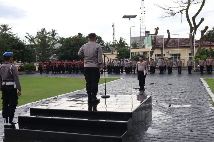 Kapolres Batu Bara  Apresiasi  Personil Polres Batu Bara Atas Pengamanan Yang Kondusif Pada Peringatan Hari Buruh