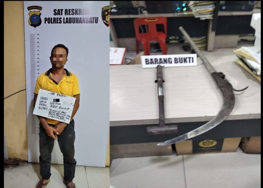 OPS Pekat Toba 2025, Polres Labuhanbatu Amankan Pria Pemilik Palu Arit